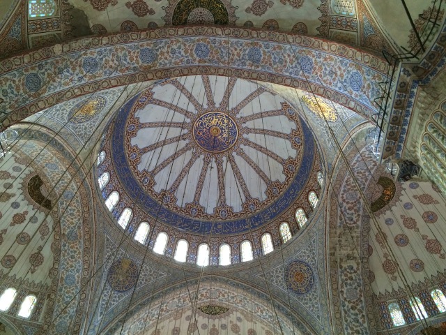 Blue Mosque interior. Istanbul. October 2015. Photo by Holly Tierney-Bedord. All rights reserved.